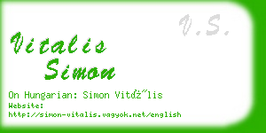 vitalis simon business card